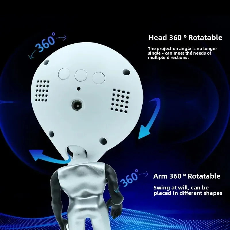 ギャラクシープロジェクターライトエイリアンBluetoothスピーカーレーザースタープロジェクターライト子供用ナイトランプギフトパーティー寝室の装飾用