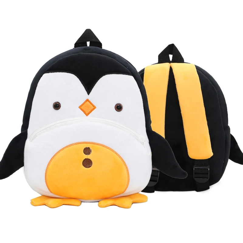 Boys Girls Backpack Cute Animal Penguin Children Plush Backpack Kindergarten School Bag