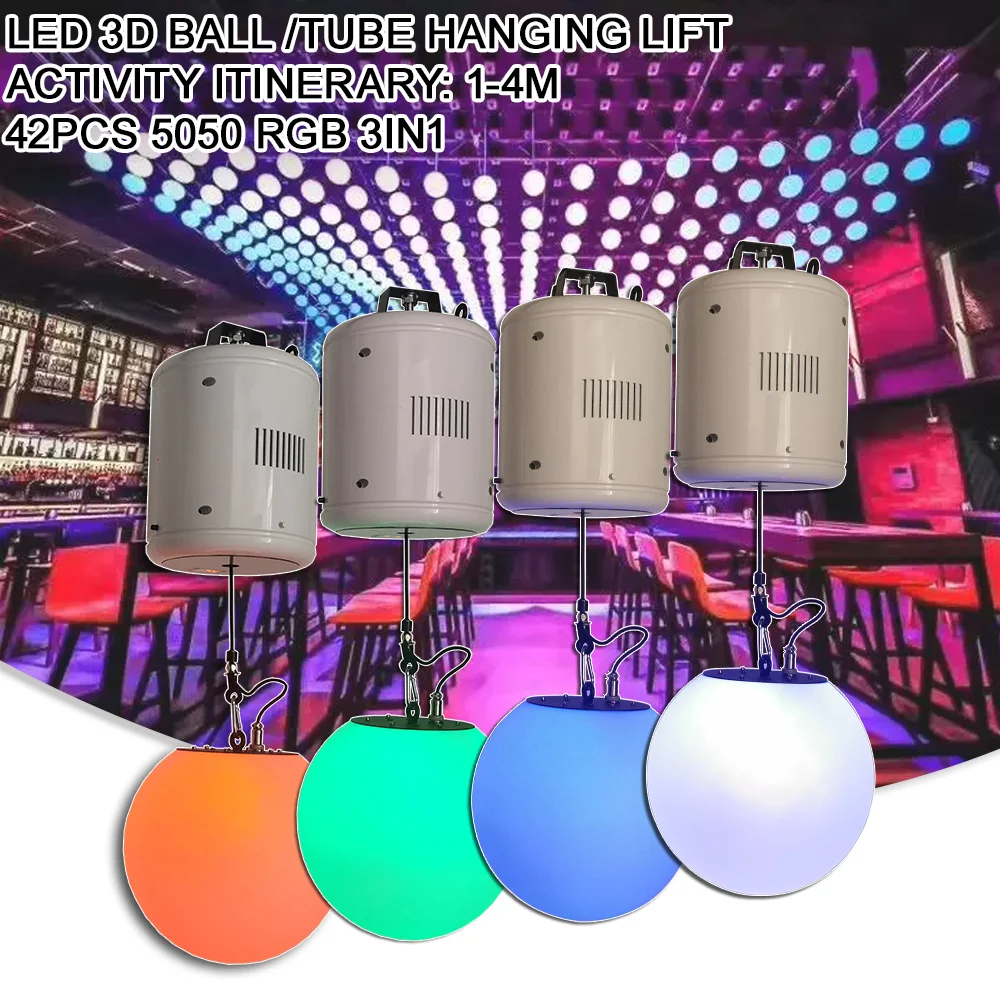 LED 42PCS 5050 RGB Lifting Ball Dmx Control verricello Led Ball Effect Light decorazione per interni Disco Bar luce cinetica della fase della palla