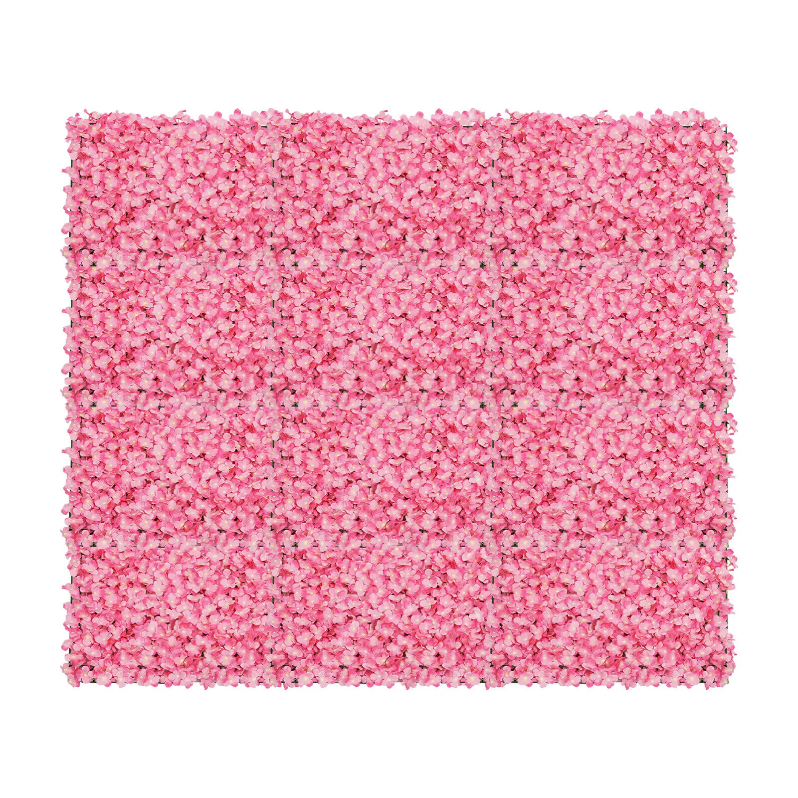 20pcs Silk Artificial Flower Wall Panel Wedding Party Backdrop Floral Home Decor