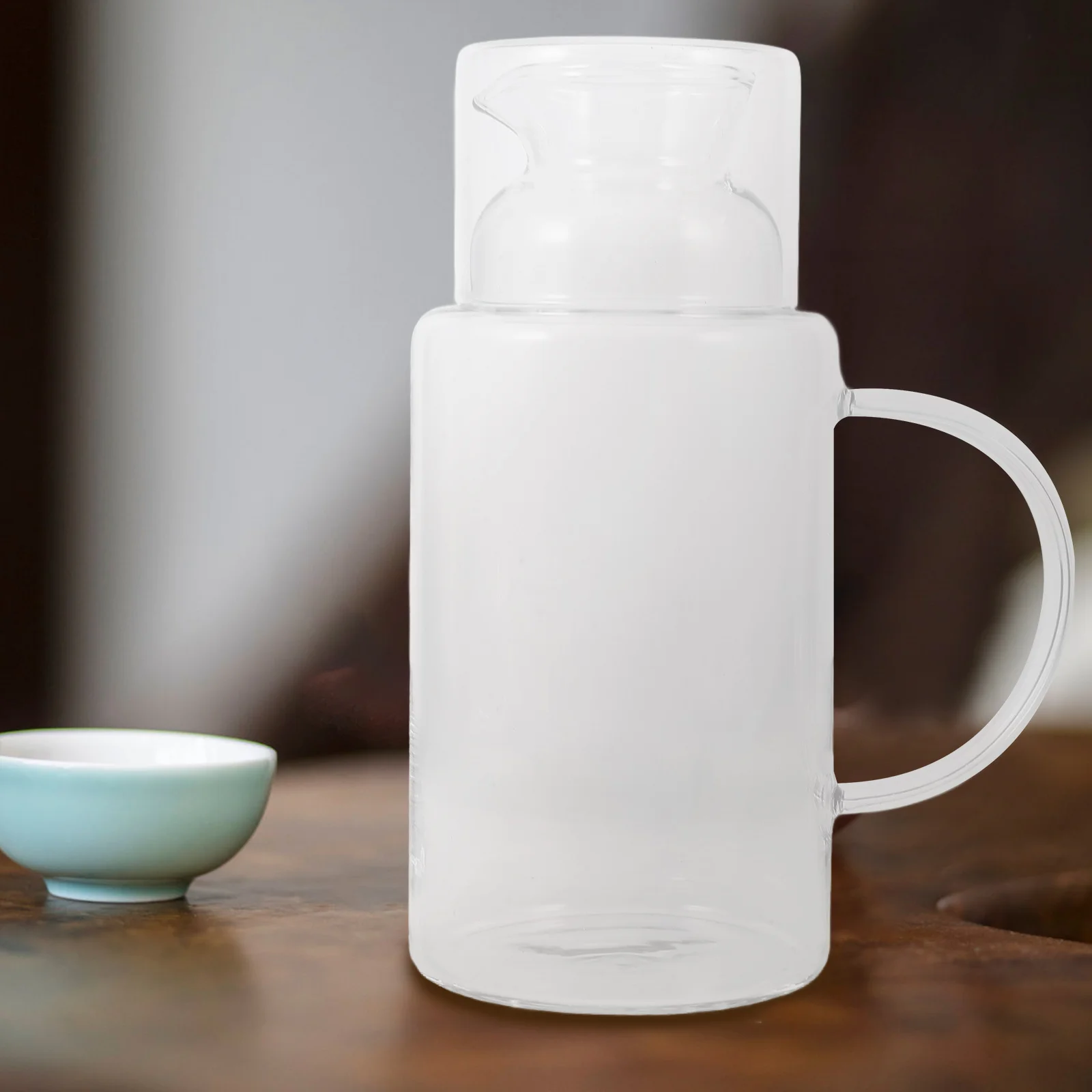 1 conjunto de jarro de vidro resistente ao calor, grande capacidade, design elegante, jarro de água fria, chá, suco, bebidas, recipiente de água transparente
