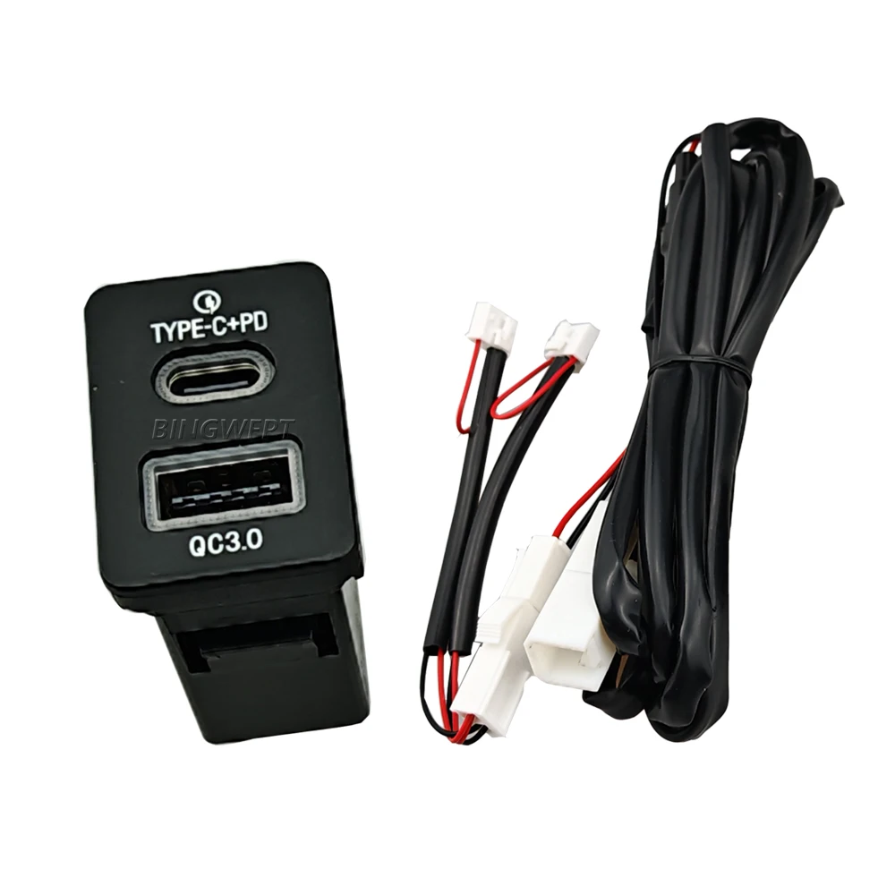 

USB-адаптер для быстрой зарядки, автомобильное зарядное устройство для телефона, для Toyota Corolla Hybrid 2016-2017