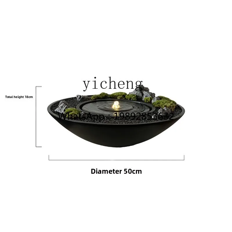 DD  living room entrance circulation office desktop modern landscaping water feature gift