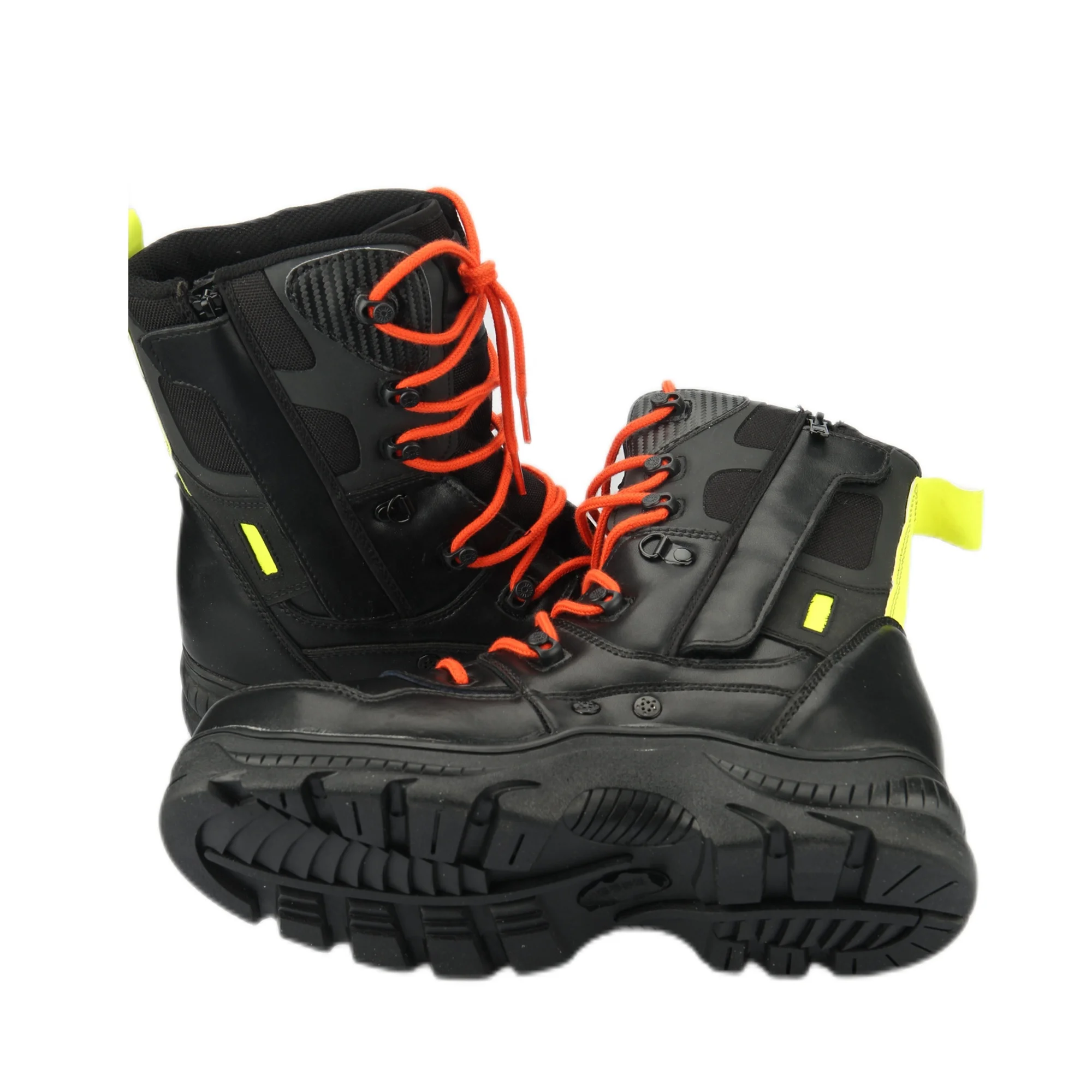 Fireman boots Water proof Breathable Fire Fighting Leather Boots For Firemen