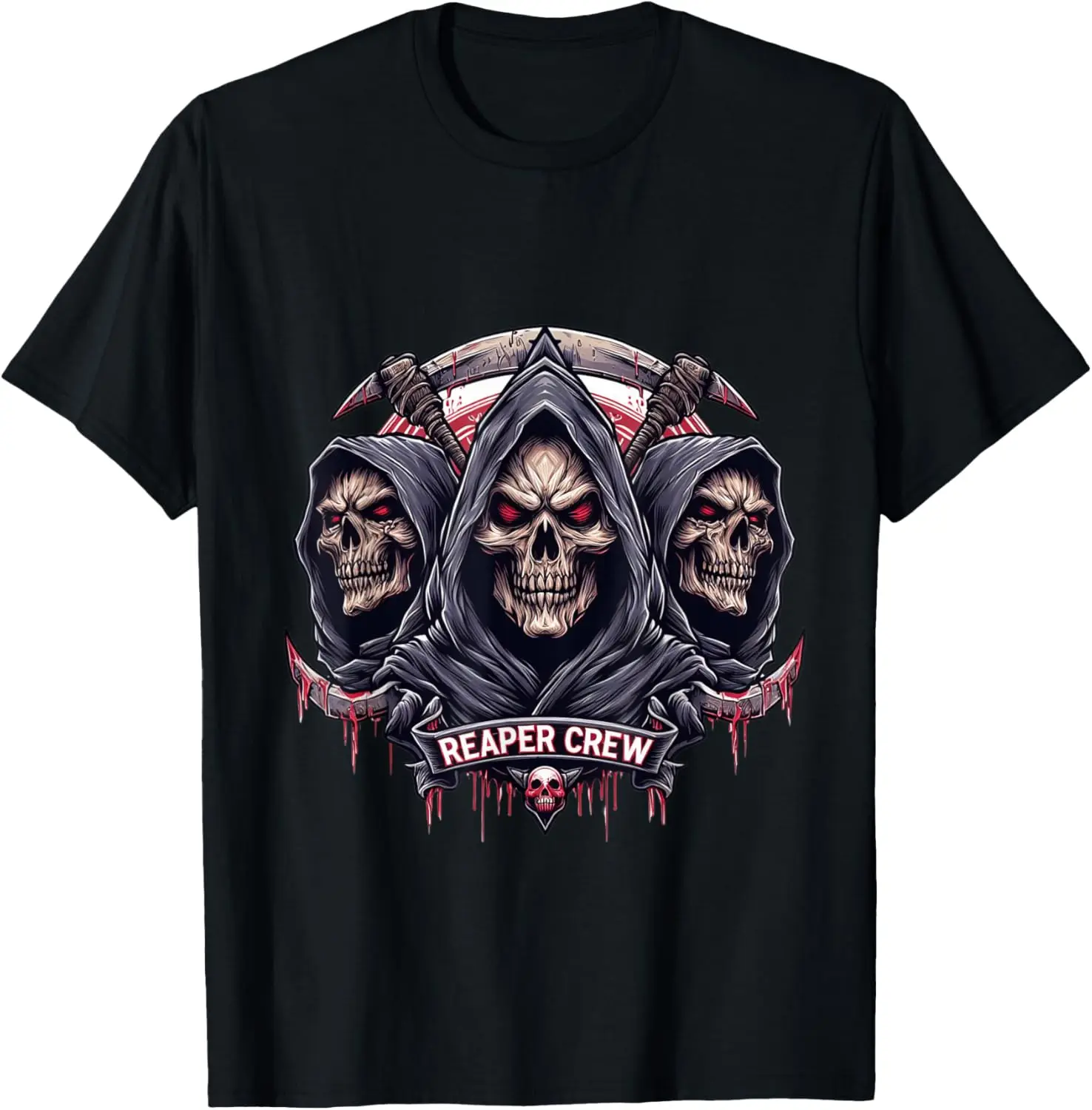 Reaper Crew Skull Death Scythe Dead Gothic Horror T-Shirt