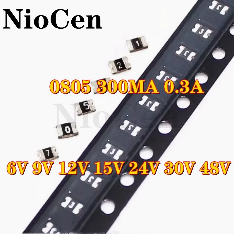 （10pcs）SMD0805 300MA 0.3A 6V 9V 12V 15V 24V 30V 48V SMT Self Recovery Fuse