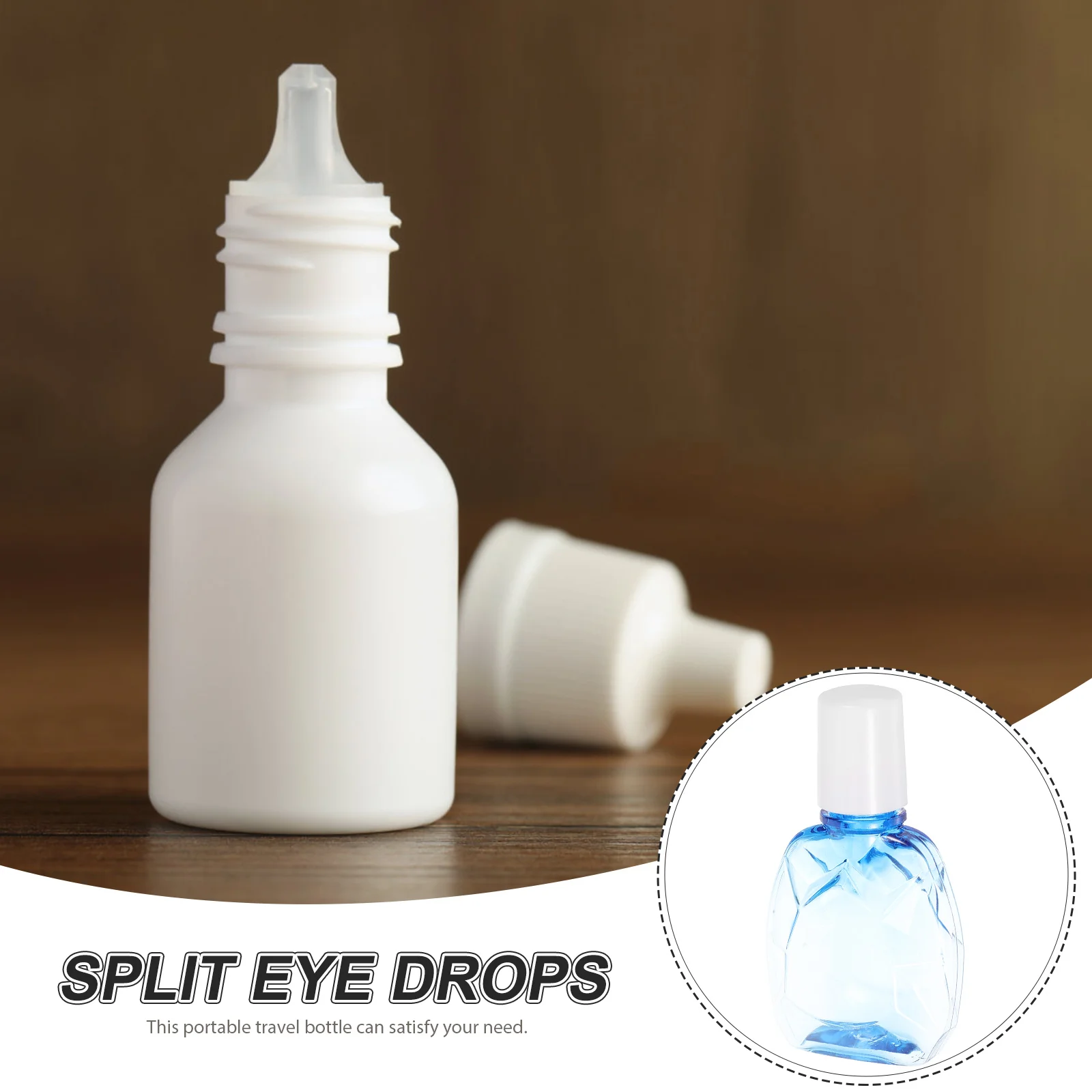 

10pcs Blue Eye Drops Liquid Bottles 10ml Plastic Dropper Squeezable Empty Sub Pack Suitable Solvents Oils Essences Saline