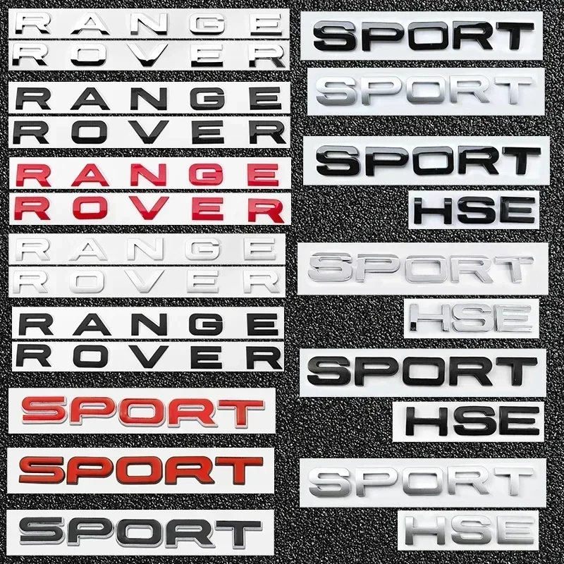 

3D ABS Range Rover Car Bonnet Letters Logo Badge Emblem Sticker Accessories For Land Rover Discovery Defender Sport Evoque HSE