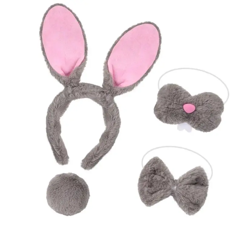 652F 4PCS Bunnies Acessórios fantasias Costumo cosplay Halloween para mulheres