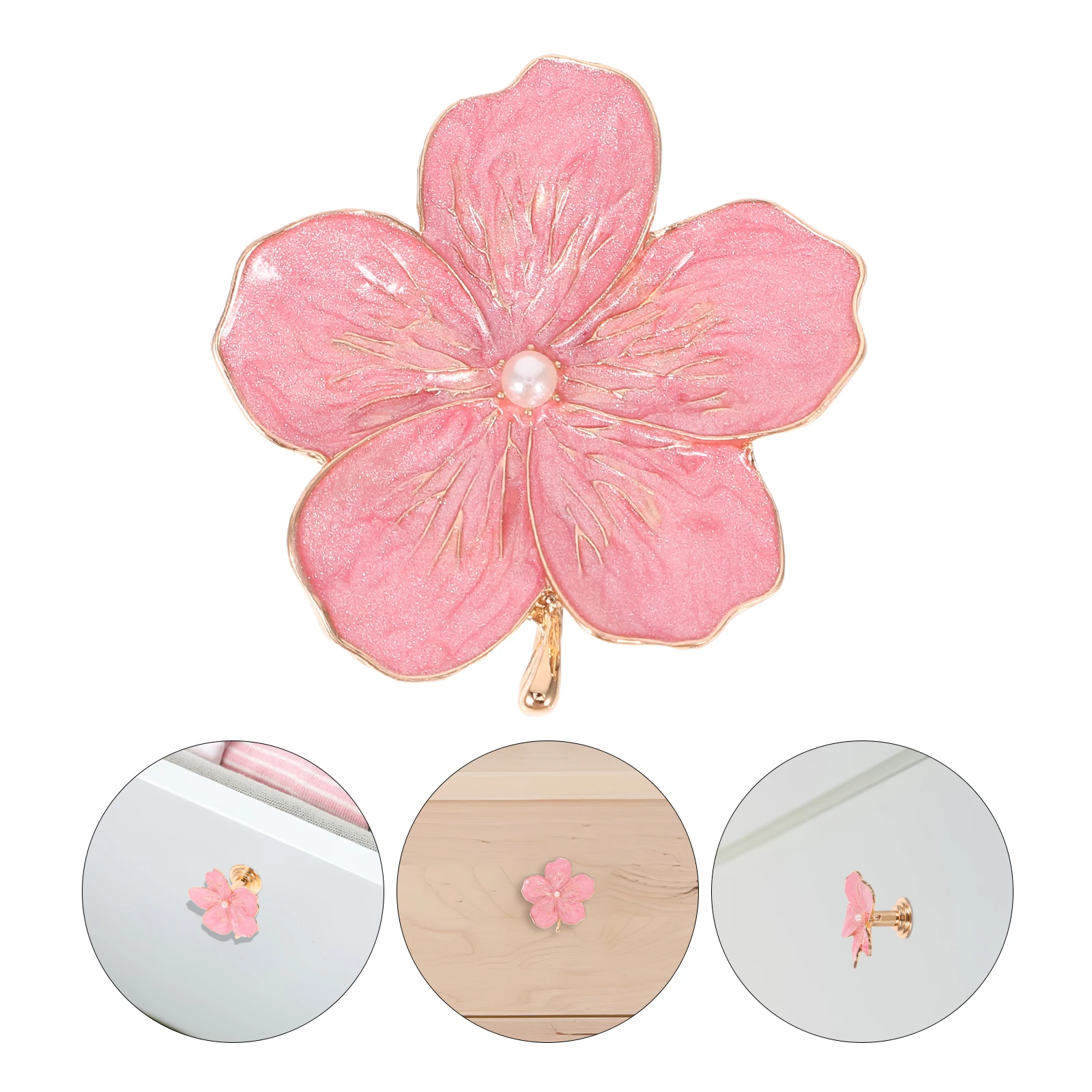 مقبض كابينة من سبائك الزنك مستوحى من الزهور الأنيقة، مقبض درج مزخرف لمظهر الأثاث العتيق للمزرعة الحديثة