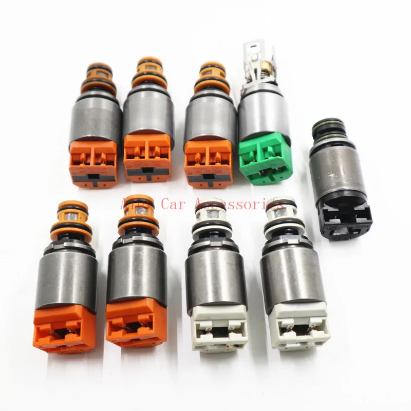 9PCS Original 8HP45 8HP70 8 Speed Gearbox Transmission Solenoids Kit Set ZF8HP45 0501219672 For Jaguar Land Rover VW