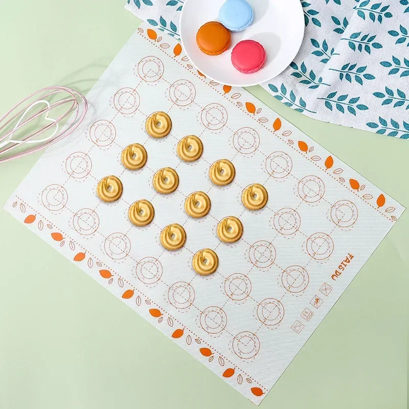 Silicone Baking Mat Non-Stick Macaron Fondant Bakeware Baking Cake Tools Rolling Dough Mats Baking Accessories Cooking Mold