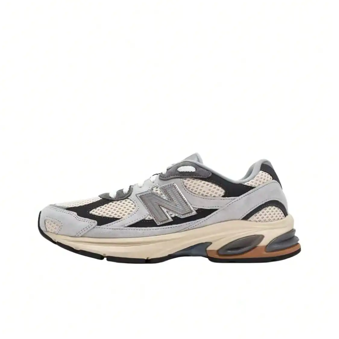 NB 2010 Comfortable, Lightweight And Durable Low-Top Running Shoes, Unisex, Grey/Beige U2010TTO