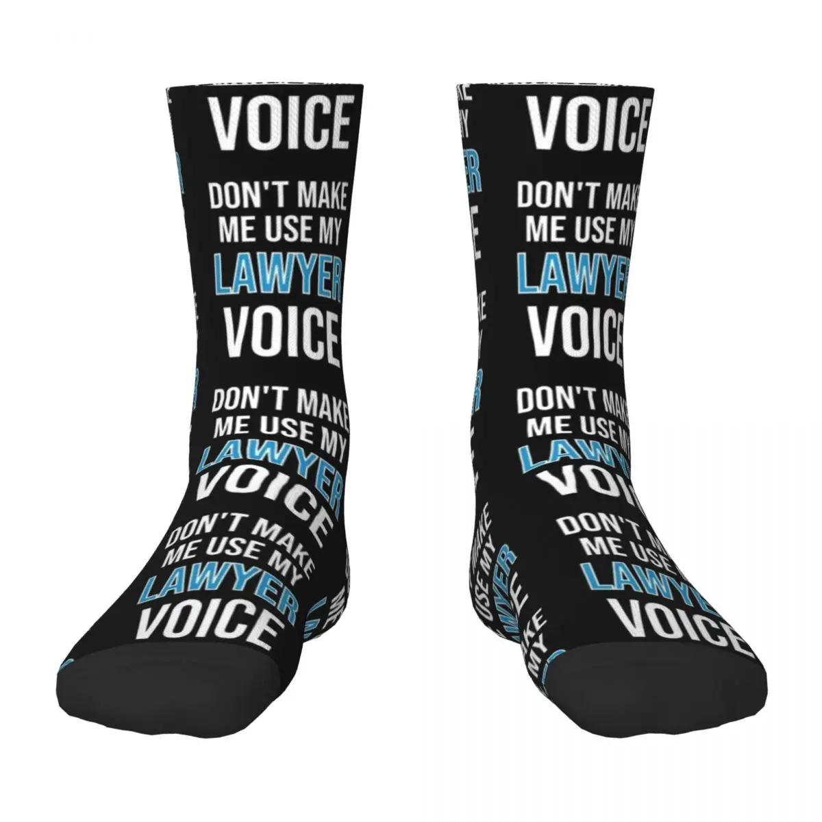 Don't Make Me Use My Lawyer Voice - Cute Funny Gift For Lawyer Socks christmas gift compression Man Socks Women's