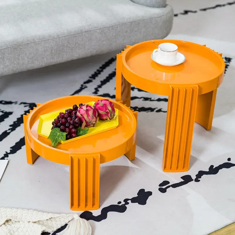 

Tea Tables Lounge Center Table Nordic Round Side Table Living Room Creative Furniture Removable Floor Luxury Modern End Tables