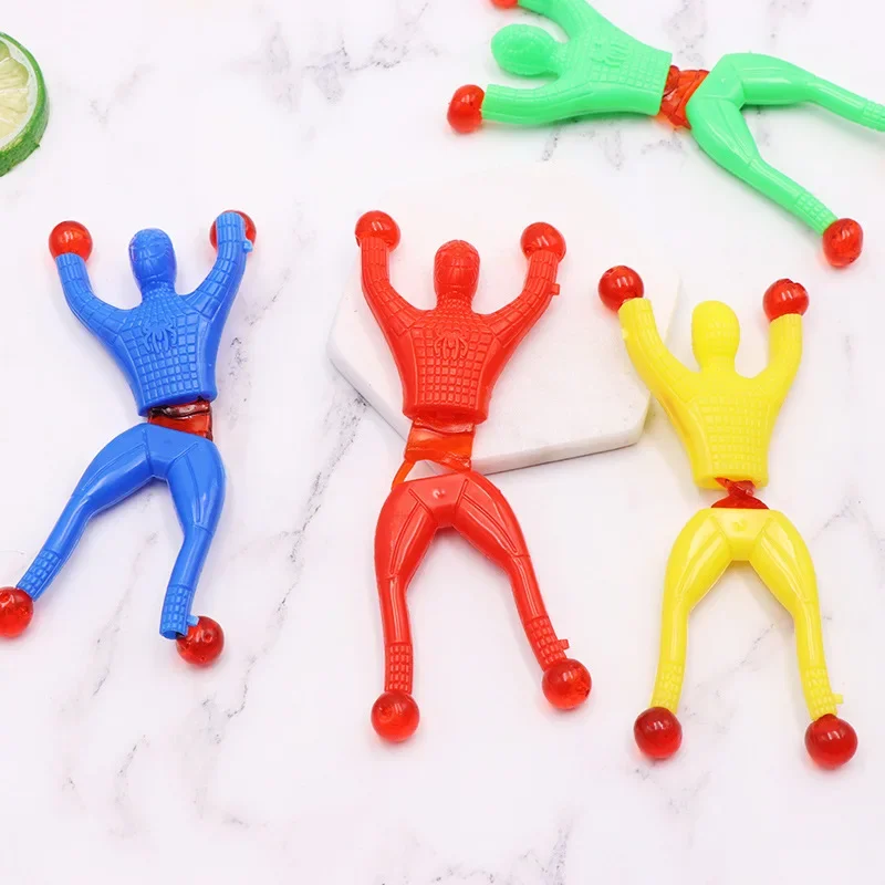 10 Sticky Wall Climbing Men Toys Funny and Flexible Flip Plastic Figures for Kids Great Gag Gift and Classic Attraction Toy