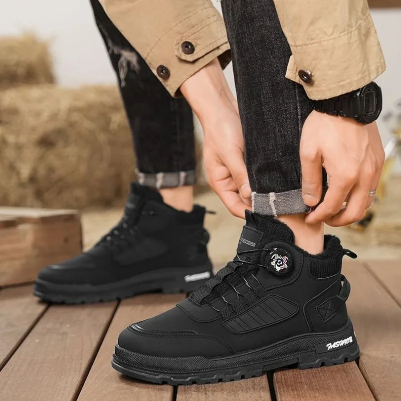 2026 Winter New Men's High Top Fashion Outdoor Thickened Warm Snow Boots