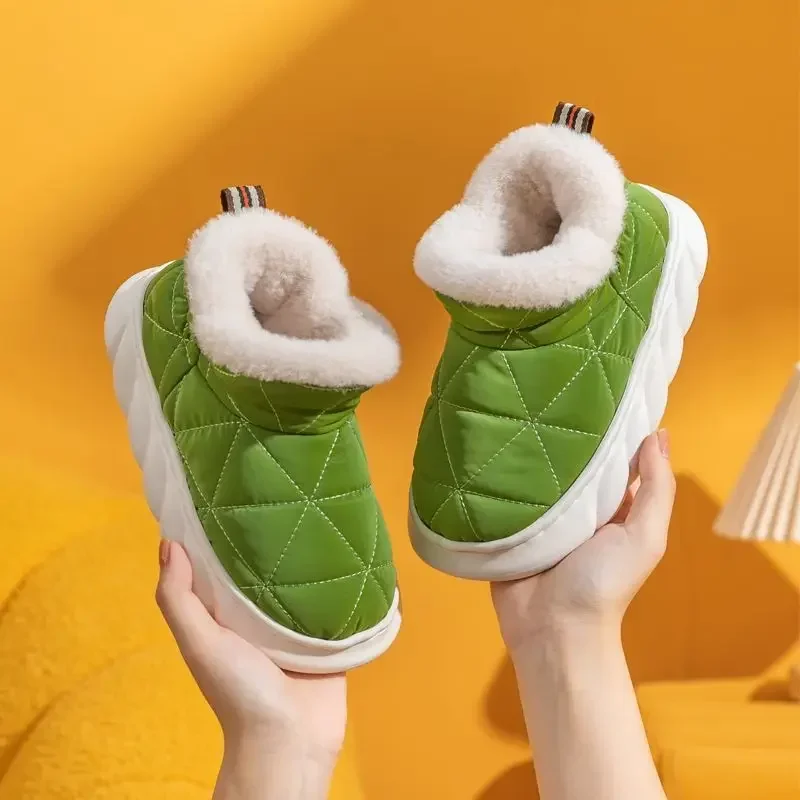2023 Winter Children Snow Boots Boys Girls Thick Wool Fur Cotton Warm Boots Parent-Kid Waterproof Family Non-slip Ankle Boots