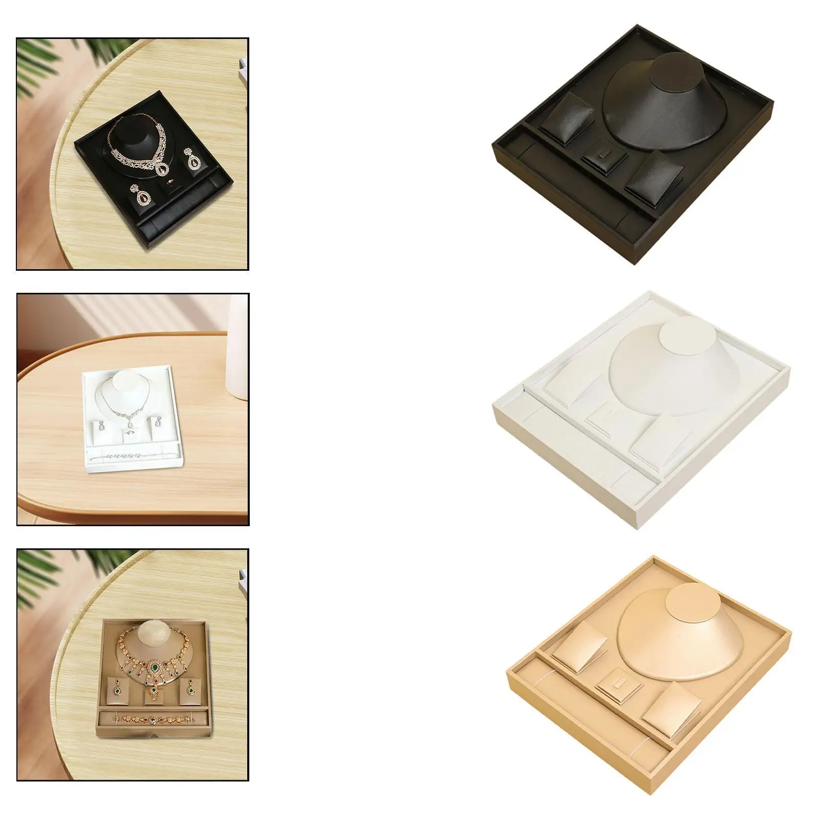 

Поднос для ожерелья, колец, браслетов, сережек, подставки для ювелирных изделий для комода, розничного магазина, выставочного зала путешествий, торгового центра