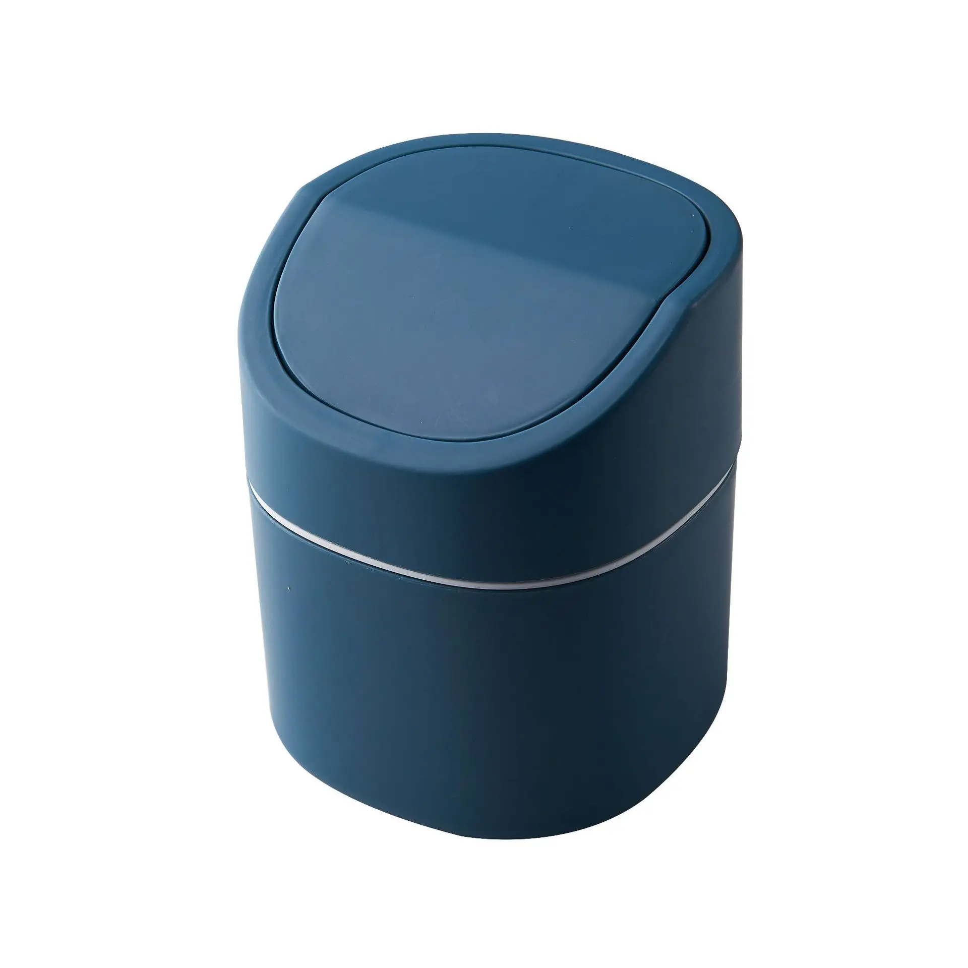   Mini Desktop Trash Can Kitchen Desk Trash Can Debris Storage Cleaning Cartridge One-click On  Trash Can 2L