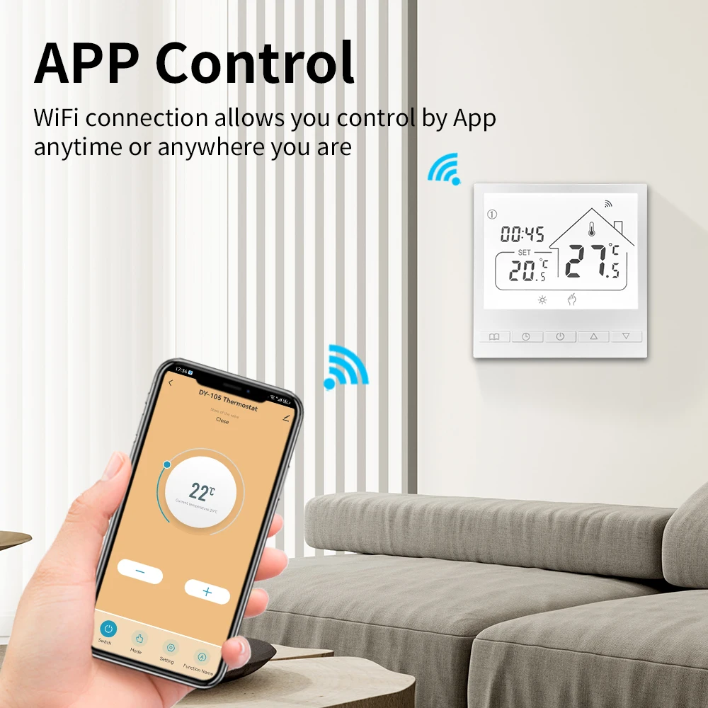 Tuya Smart WIFI Room Thermostat Water/Gas Boiler Electric Floor Water Heating Temperature Controller Google Alexa Yandex Alice