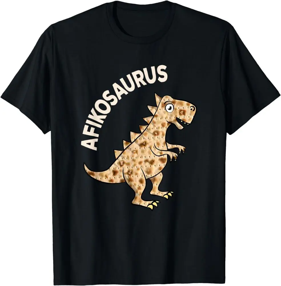 NEW LIMITED Dinosaur Afiko Hebrew Passover Jewish Funny T-Shirt - MADE IN USAAnime Costume Cotton Short Sleeve