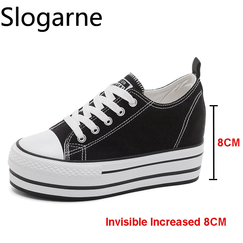 

Новые корейские повседневные кроссовки для девушек 2026 года: женские скейтерские кеды на толстой подошве 8 см, увеличивающие рост, невидимые для окружающих