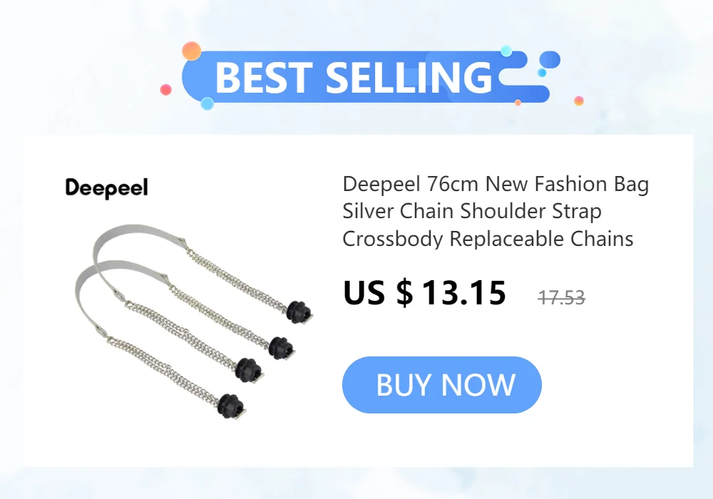 Deepeel 30-60cm Metal PU Leather Round Rope Bag Strap Handbags Handle Luggage Bags Silver Buckle Shoulder Belt Craft Accessories