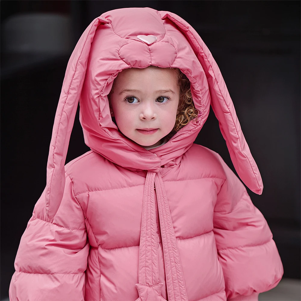 Dave Bella Girls Down Jacket Autumn Winter Baby Plush Waterproof Kids White Duck Down Coat Outerwear Children Clothing DB4254924