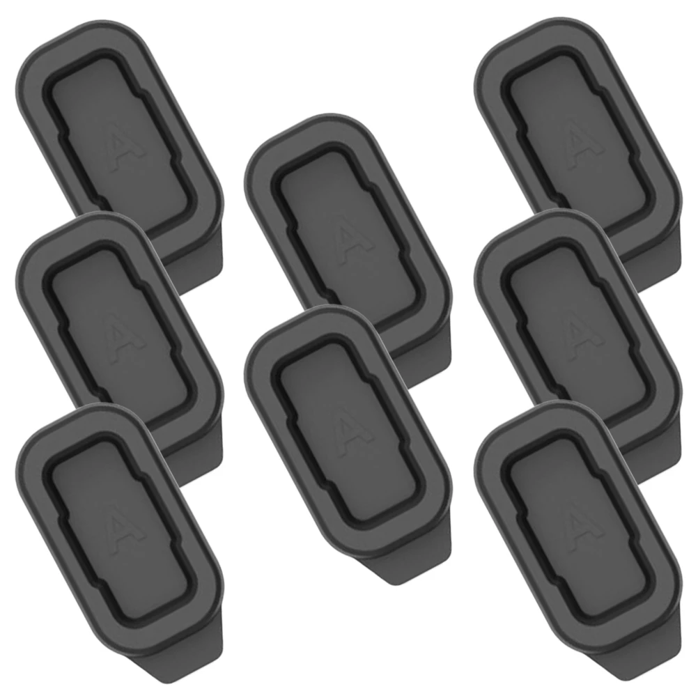 

8 Pcs Watch Charging Port Dust Plugs Black Silicone Caps for Watches APEX42 46 Waterproof Accessories Smart