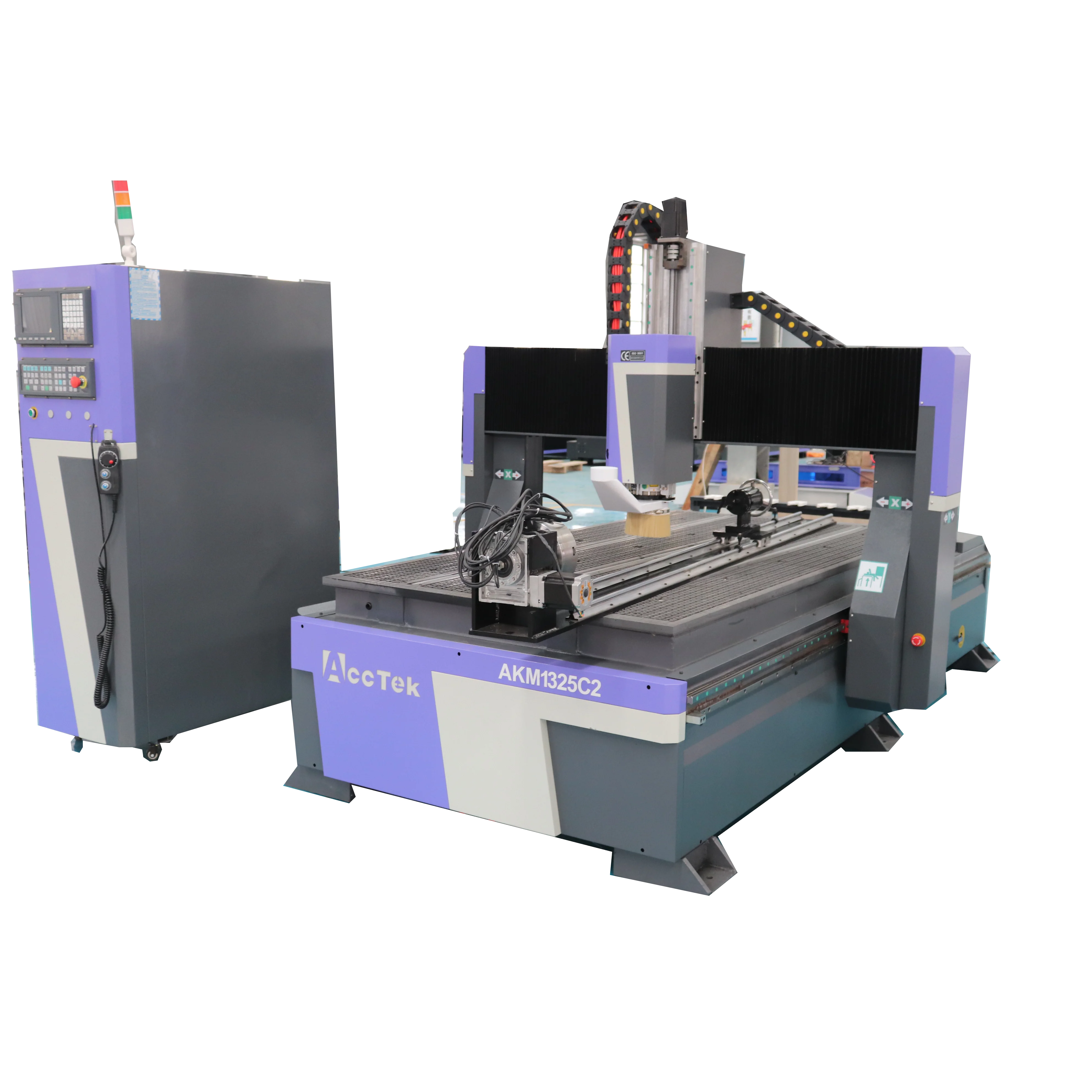 Acctek cnc escultura máquina yaskawa motor drive 380v carpintaria adota a máquina de gravura em madeira com eixo de refrigeração de ar atc