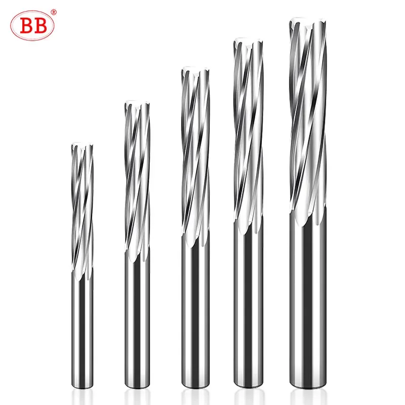 Máquina reamer bb 5.56mm ~ 7.3mm flauta espiral de carboneto sólido sem revestimento tolerância chucking cortador de metal cnc para alumínio