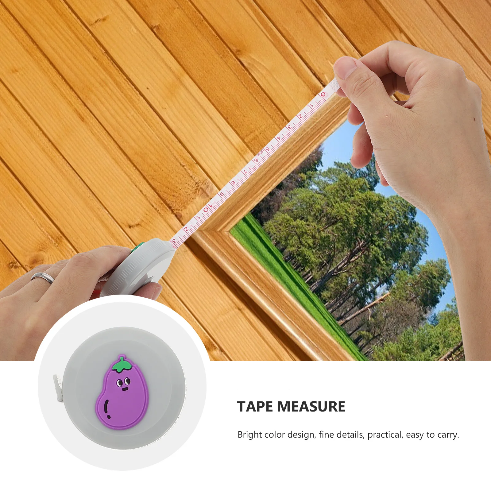 

6Pcs Cartoon Fruit Tape Measure Portable Small Flexible Measuring Tools for Body Chest Waist Height Measurement Creative Lovely