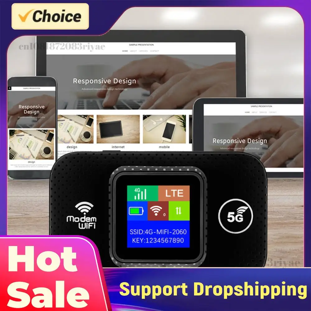 

4G LTE Wireless WiFi Router Portable WiFi Device with SIM Card Slot Portable WiFi Mobile Hotspot Plug Play Car Mobile Broadband
