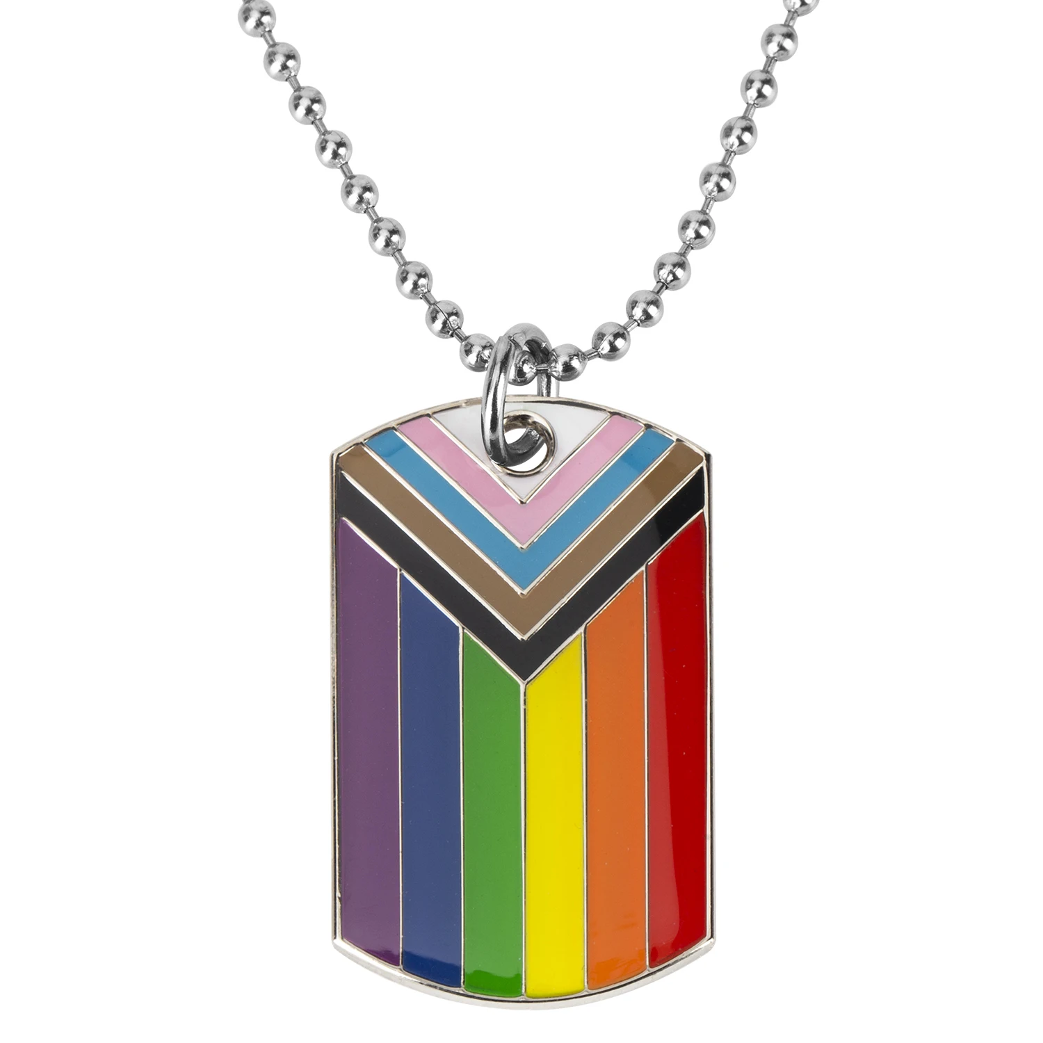 Progress Pride Rainbow Pansexual pride Genderqueer pride Asexual Pendant Necklace Rainbow Heart Necklace