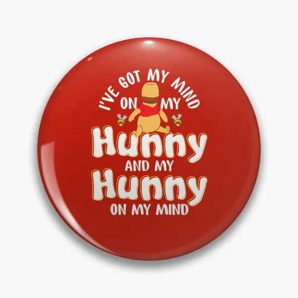 I Ve Got My Mind On My Hunny  Soft Button Pin Collar Lapel Pin Lover Decor Cute Cartoon Hat Creative Metal Gift Fashion Clothes