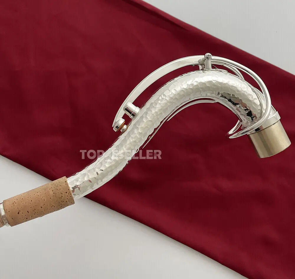 MK VI SBA نمط رقبة مطروقة يدوية فضية لساكسفون تينور مقاس 28.20 ملم