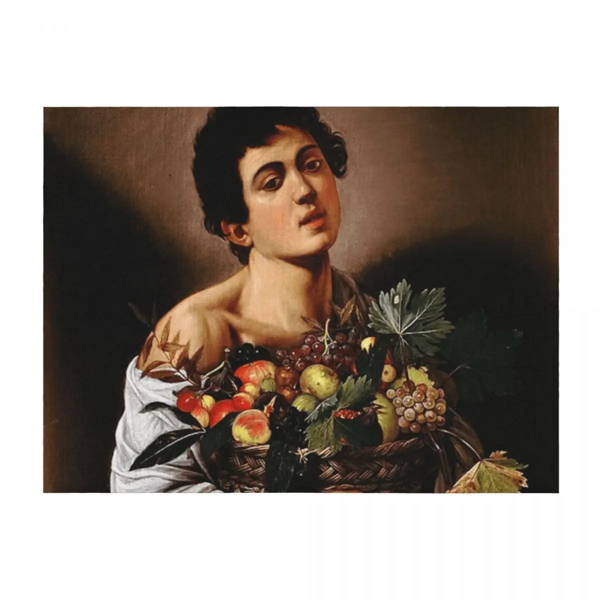 

BOY WITH A BASKET OF FRUIT - CARAVAGGIO Throw Blanket Decorative Sofa Soft Big Single heavy to sleep Blankets