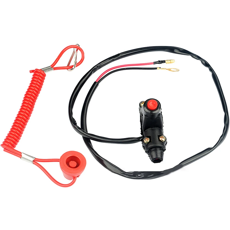 Tether For Circuit Breaker Of ATV Motorcycle Boat, Emergency Stop Engine Switch Button, Safety Tether Motorcycle Accessories