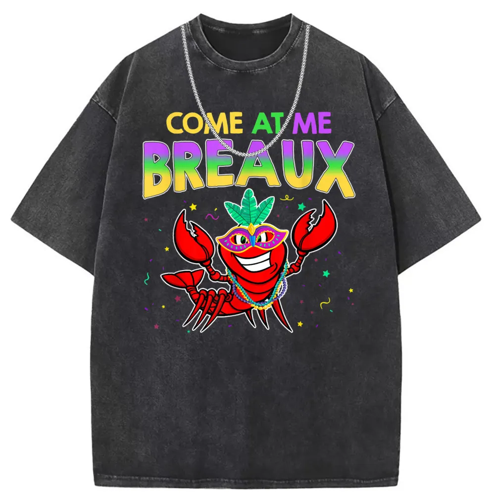 Come At Me Breaux Crawfish Men Vintage Tshirts Man High Quality Printing Long Sleeve Tees Mens Sweatshirts Europe Clothing