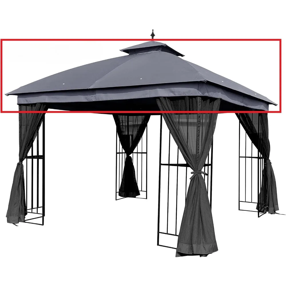 Imagem -02 - Semi Pavilhão Quadrado de Metal no Topo do Canopy do Tesouro do Jardim Modelo de 10 Pés x 10 Pés