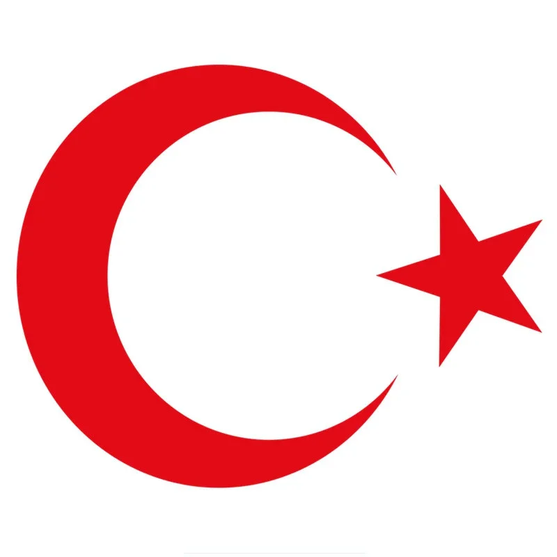 

15cm*12cm Turkish Flag Car Sticker Accessories Vinyl Car Window Bumper Motorcycle Stickers