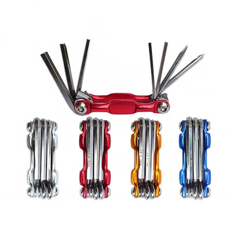 Bicycle Repaire Set Spoke Hex Allen Wrench Screwdrivers Lightweight Portable 7 In 1 Mountain Bike Cycling Multi Repair Tools Kit