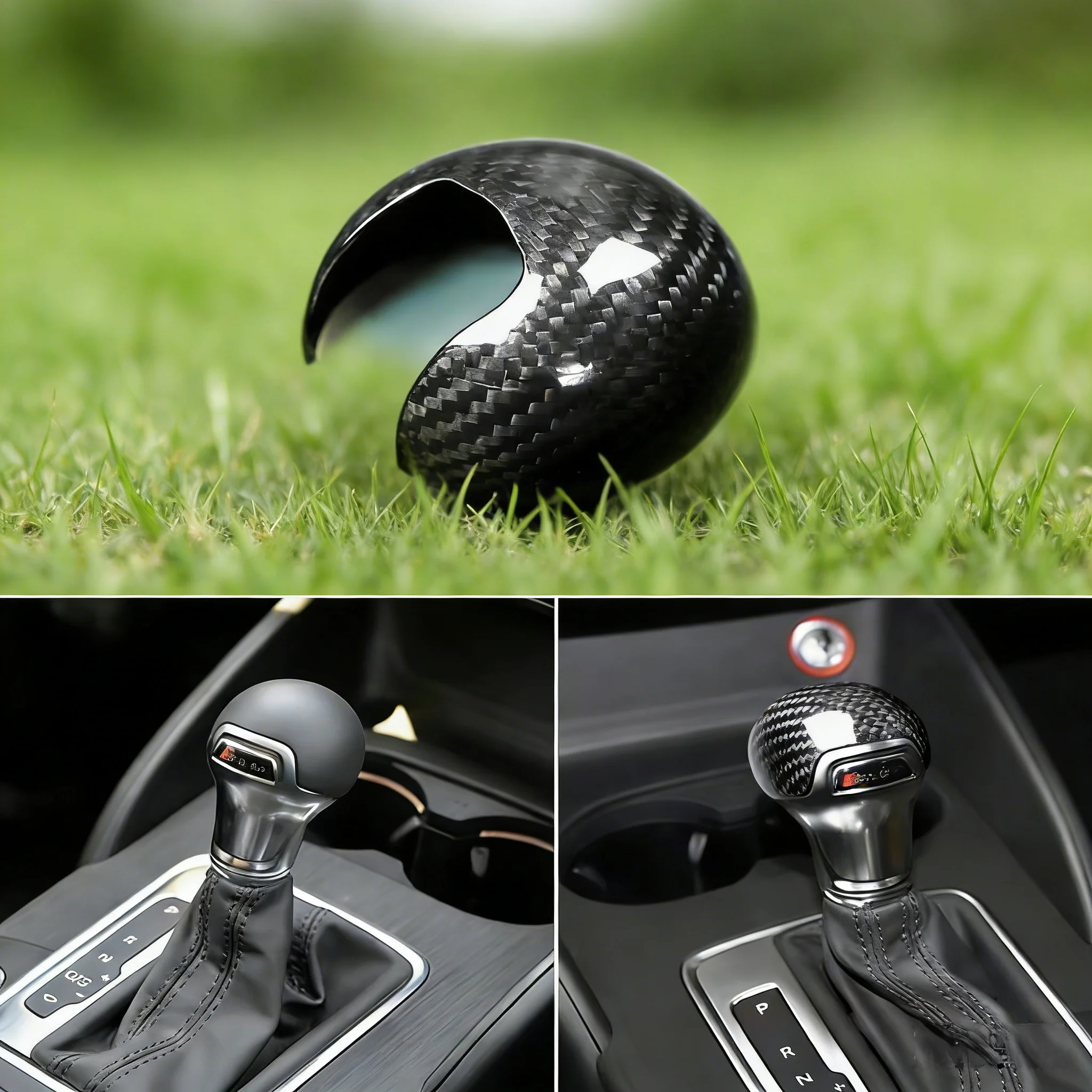 

For Audi A3 S3 2012-2018 Gear Shift Head Knob Cover Trim Accessories Car Interior ABS Carbon Fiber Texture Decoration Parts