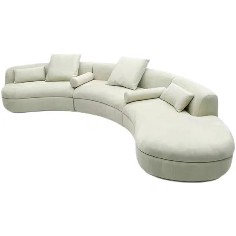 

Curved sofa combination for a minimalist living room decor