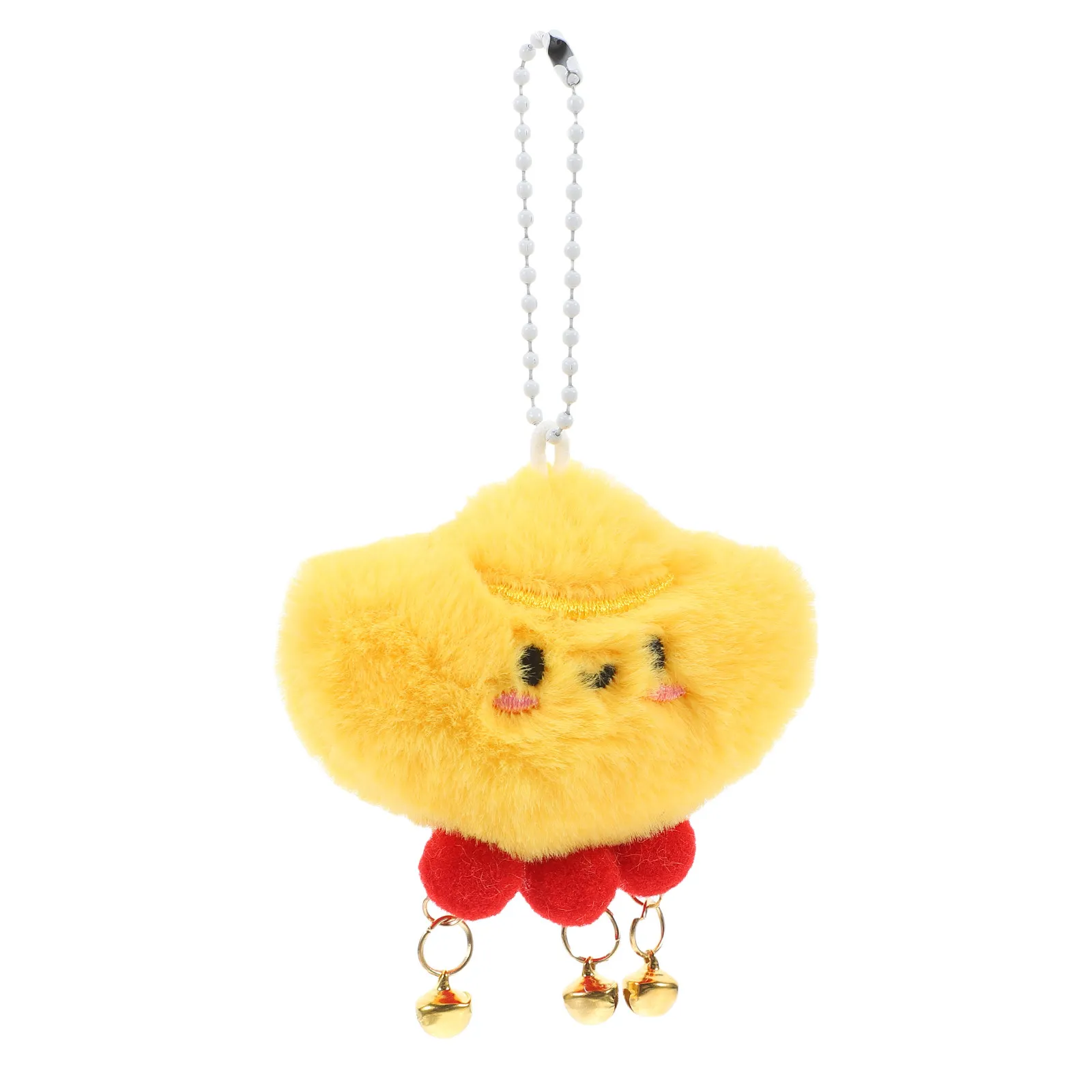 

Cute Ingot Shaped Keychain Pendant Soft Comfortable Touch Versatile Use As Bag Charm Or Keychain Squeaky Fun Decor for Girls