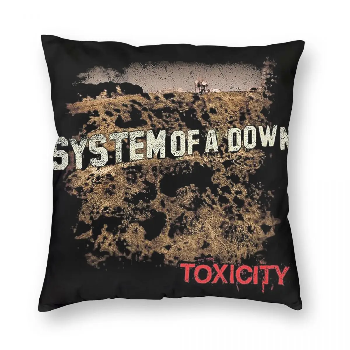 System Of A Down Band Square Pillowcase Pillow Cover Cushion Zip Decorative Comfort Throw Pillow for Home Sofa