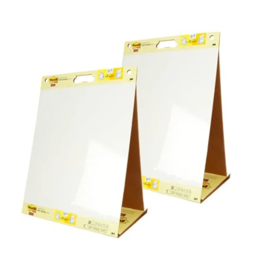 

Super Sticky Tabletop Easel Pad, 20 x 23 Inches, 20 Sheets Per Pad, 4 Pads, Portable, White, Primary Ruled Lines, Premium Self