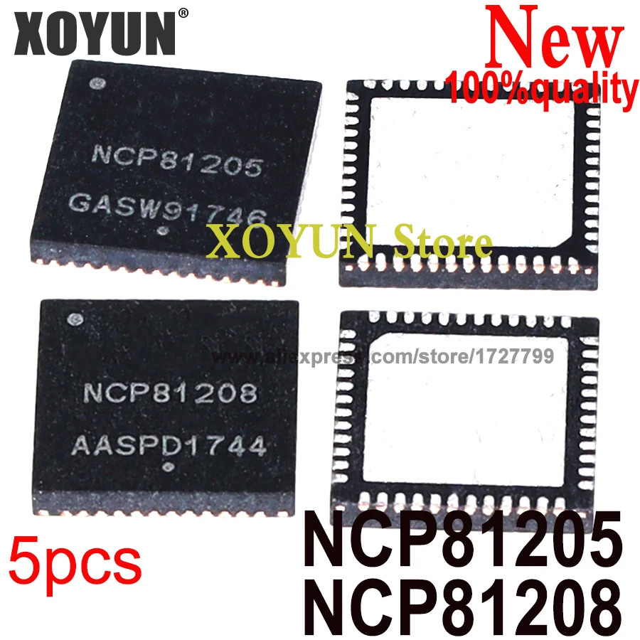 (5piece)100%New NCP81205 NCP81208 NCP81205MNTXG NCP81208MNTXG QFN