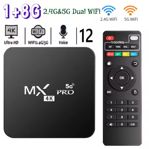 Android 12 Top Box RK3228A Quad Core 2.4G 5G Dual WiF TV Media Player 4K HD Video Media Player RAM 1GB ROM 8GB